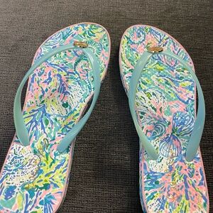 Lilly Pulitzer Colorful Flip Flop Sandals